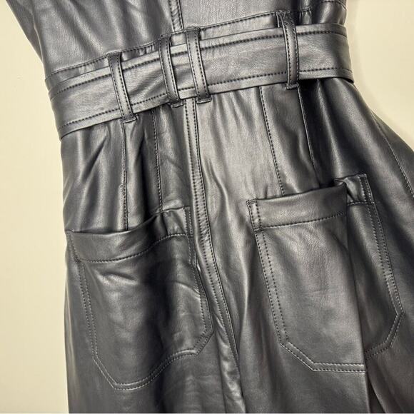 NWT The Colette Weekend Jumpsuit by Maeve: Faux-Leather Anthropologie Size XS - Picture 14 of 14